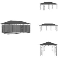 vidaXL Padiglione con zanzariera 6x3x2,73 m antracite - Padiglioni e tende per feste