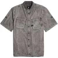 G-Star Slanted Double Pocket Regular Shirt S/s Sun Faded Graphite G Taglia: L | Camicie Casual Outlet | Uomo
