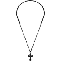 Police Collana In Acciaio Nero Cross Extreme Rebel — Collana