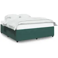 vidaXL Struttura letto senza materasso verde scuro 200x200 cm in velluto
