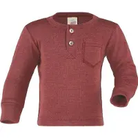 Engel Baby Shirt with Button Placket Maglia merino Bambini (98/104, rosso)