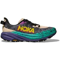 Hoka One One - Scarpe trail - Speedgoat 6 W Oatmeal/Mountain Iris per Donne - Taglia 36 2/3 - Beige
