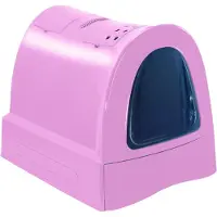 Imac Lettiera per gatti Zuma con cassetto rosa
