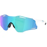 Oakley - Occhiali da sole - Cybr Zero Polished White Prizm Sapphire - Bianco