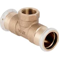 Geberit Raccordo a T Mapress d 54xR 1/2, m IG canna di fucile, rame