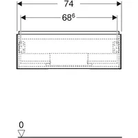 Geberit ONE armoire sous lavabo, 1 tiroir, 74x26,6x47cm, 505.072.00.2, 505.072.00.2