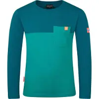 TROLLKIDS Kid's Bergen Longsleeve Maglia a manica lunga Bambini (110, turchese)