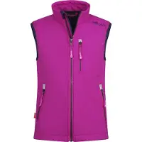 TROLLKIDS Kid's Trollfjord Vest Gilet softshell Bambini (176, fuchsia/lilla)