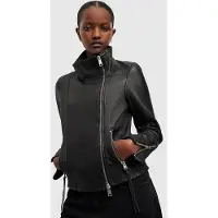 AllSaints Ellis Biker Black Taglia: 6 | Giacche di pelle Outlet | Donna | Nero