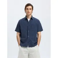 Selected Camicia A Maniche Corte Uomini Blu S