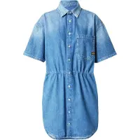 G-Star Relaxed Drawcord S/s Dress Faded Isles Blue Taglia: XS | Abiti in T-Shirt Outlet | Donna | Blu