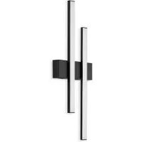 Telefunken Applique LED da esterni Graz diretta 2 luci nero