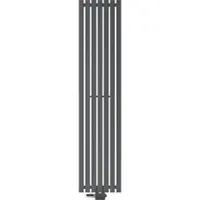 OEM Radiatore da bagno Stella 370x1600 mm nero con kit di collegamento universale