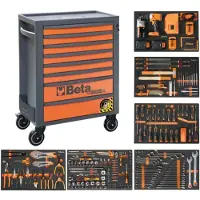 Beta carrello portautensili con 8 cassetti, 411 pezzi, 2400 RSC24A/8-VIL