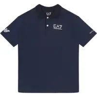 Emporio Armani per ragazzo. 8NBF23_BJEMZ Polo Tennis Pro Boy in tessuto tecnico VENTUS7 blu (12Años= 154cm), Casual, Poliamide, Manica corta, moda per