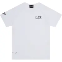 EA7 per ragazzo. 8NBT22_BJEMZ T-shirt Tennis Pro Boy in tessuto tecnico VENTUS7 bianco (14años= 164cm), Casual, Poliamide, Manica corta, mod