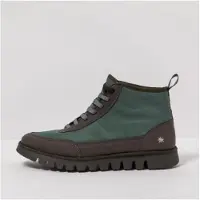 Art unisex. 1158511UM003_0G3 Stivaletti in pelle verde (41), Basso, 1 a 3 cm, Stringhe, Casual