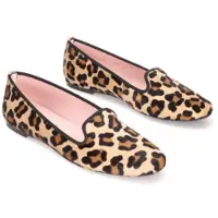 Pretty ballerinas per donna. 42165 Mocassini Faye in pelle stampa animalier (37), Basso, Camoscio, Nessuno, Casual, Animal Print