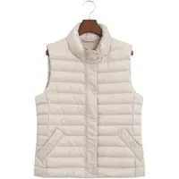 Gant per donna. 4700280 Gilet in piumino leggero grigio chiaro (XS), Casual, Polister riciclato, Sostenibile
