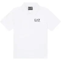 EA7 per ragazzo. 7B000022_AF10378 Polo a maniche corte realizzata in fresco jersey di cotone bianco (14Años= 146/166cm), Casual, Manica cort