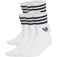 Adidas Originals Calzini 3-Stripes Crew Socks 6 Pairs donne - Bianco - M