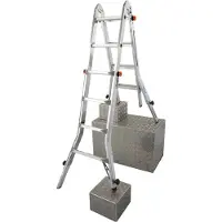 Krause MONTO TeleVario scala telescopica a pioli con 4 prolunghe, 4x4 pioli, 129970