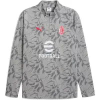 Puma Felpa Con Mezza Zip Prepartita Ac Milan 25/26