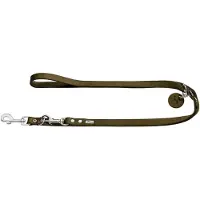 Hunter V-Leash Guinzagli per cani (Länge max. 200 cm - Breite 1,3 cm, verde)