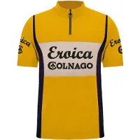 Santini Eroica Colnago Wool Jersey Maglietta da ciclismo Uomo (L, giallo)