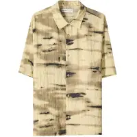 Bershka Camicia beige scuro / giallo pastello / nero