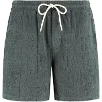 Shiwi Tony Toweling Shorts Geo Sun Green Smokey Geo Sun Taglia: XL | Pantaloncini Outlet | Uomo | Verde