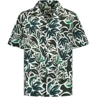 Shiwi Vic Short Sleeve Shirt Floral Leafs Green Floral Leaves Taglia: XL | Pantaloncini da bagno Outlet | Uomo | Verde
