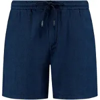 Shiwi Lewis Linen Shorts Yarn Dye Stripes Blue Dark Navy Stripes Taglia: M | Pantaloncini Outlet | Uomo | Bianco