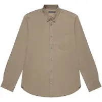 French Connection Linen 22 L/s Trim Khaki Taglia: M | Camicie Casual Outlet | Uomo | Marrone