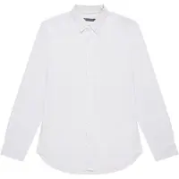 French Connection Linen 22 L/s Trim Stone Taglia: S | Camicie Casual Outlet | Uomo | Bianco