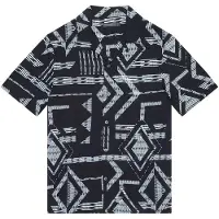 French Connection Tribe Viscose Revere Short Sleeve Shirt Black Taglia: XS | Camicie Casual Outlet | Uomo | Nero