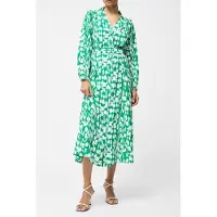 French Connection Islanna Long Sleeve Belted Midi Dress Jellybean/white Taglia: 8 | Abiti in T-Shirt Outlet | Donna | Bianco
