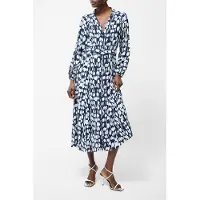 French Connection Islanna Long Sleeve Belted Midi Dress Midnight/summer Wht Taglia: 8 | Abiti in T-Shirt Outlet | Donna