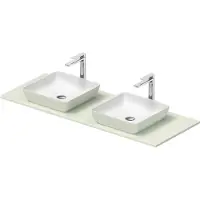 Duravit Sivida double lavabo Set carré incl. console 1350x500x123mm, 268021FH00, 268021FH00