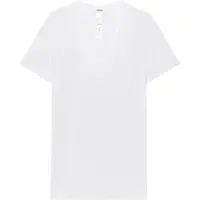 Hom T-shirt SUP' COTTON TSHIRT COL V PROFOND uomini - Bianco - EU M