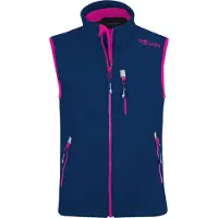 TROLLKIDS Kid's Trollfjord Vest Gilet softshell Bambini (128, blu)
