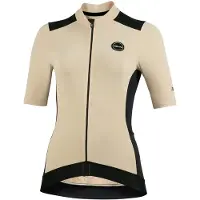 Nalini Singh Women's Five Pockets Jersey Maglietta da ciclismo Donna (M, beige)