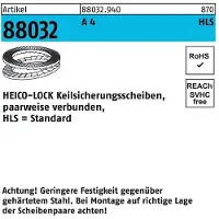 Heico Rondelle di sicurezza a cuneo Reyher 88032 4 3,4x7,0x1,6 880329400030000 (200 pezzi)