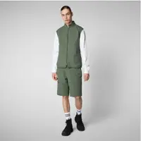 Save the Duck per uomo. D82206M-POPE20 Gilet verde Broderick (M), Casual, Sostenibile, Nylon riciclato