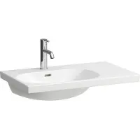 Laufen LUA lavabo, 3 trous pour robinets, sans trop-plein, 750x460mm, tablette à droite, H8170860001581, H8170860001581