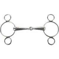 Jansen Harry's Horse Morsetto olandese con snodo e 2 anelli 21 mm argento 12,5 cm argento 12,5 cm