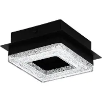 Eglo Plafoniera Moderna Fradelo 1 Acciaio Nero 1 Luce Led Integrato 3,2W