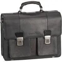 The Chesterfield Brand Springfield Valigetta Vera Pelle 40 cm Vano porta PC nero