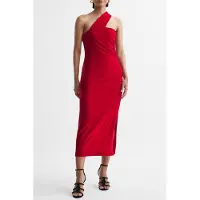Reiss One Shoulder Velvet Midi Dress Taglia: 6 | Abiti Midi Outlet | Donna