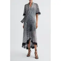 Reiss Check Midi Dress — Black And White Taglia: 6 | Abiti Midi Outlet | Donna | Nero